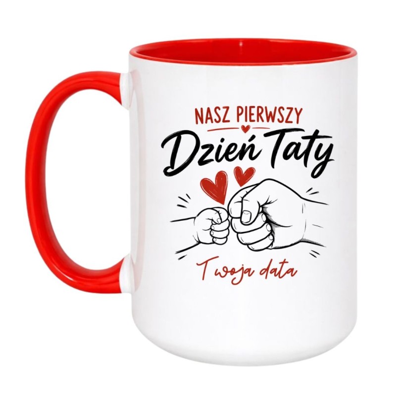 Kubek „Nasz Pierwszy Dzień Taty” z personalizowaną datą – wyjątkowy prezent dla świeżo upieczonego taty