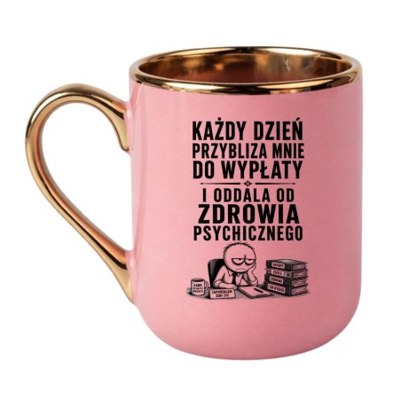 Śmieszny kubek do codziennej kawy w pracy