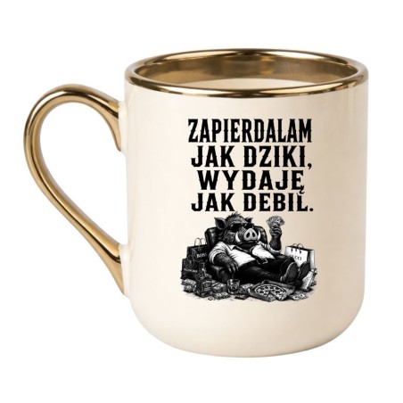 Zabawny kubek na urodziny dla zakupoholika