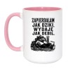 Kubek z nadrukiem o wydatkach i pieniądzach