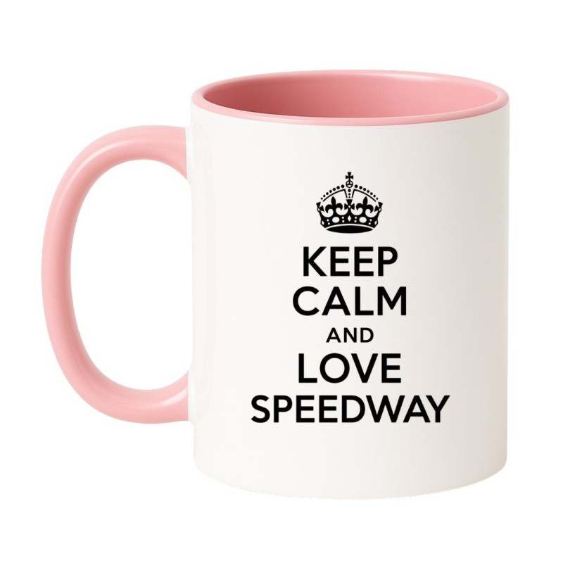 Biały kubek z nadrukiem dla kibica speedwaya