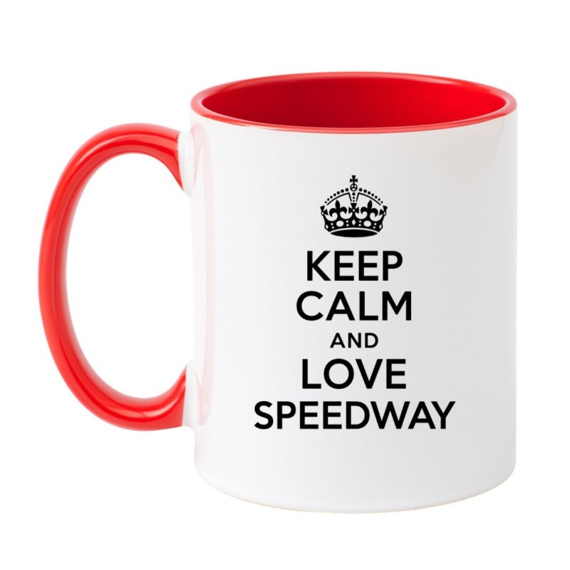 Kubek z napisem Keep Calm and Love Speedway