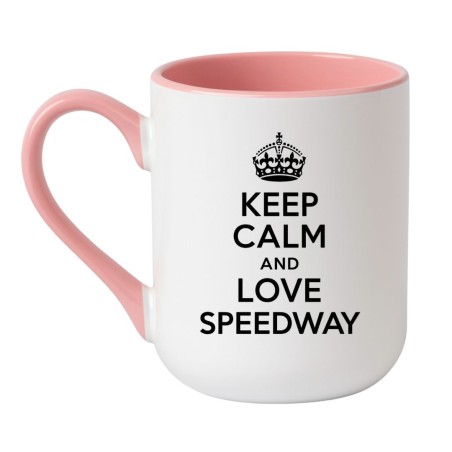 Śmieszny kubek dla fanki żużla Keep Calm and Love Speedway