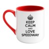 Śmieszny kubek dla fana żużla Keep Calm and Love Speedway