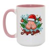 Kubek biało-różowy 450 ml Jingle Bells bożonarodzeniowy