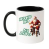 Kubek biało-czarny 330 ml Ho Ho Ho na piwo dla fana piwa