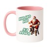 Kubek biało-różowy 330 ml Ho Ho Ho na piwo prezent na Mikołajki