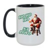Kubek biało-czarny 450 ml Ho Ho Ho na piwo zabawny prezent
