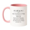 Kubek biało-różowy 330 ml Kurwa pracuję dla niej