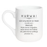 Elegancki kubek biały 330 ml Kurwa pracuję prezent z humorem