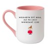 Elegancki kubek biało-różowy 330 ml Mogłabym być miła prezent z humorem
