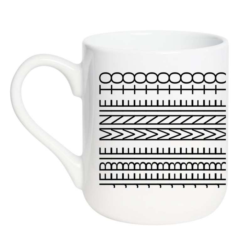 Elegancki kubek biały 330 ml z sekretnym napisem „Jebie mnie to”.