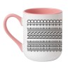 Elegancki kubek biało-różowy 330 ml z ukrytym nadrukiem „Jebie mnie to”.
