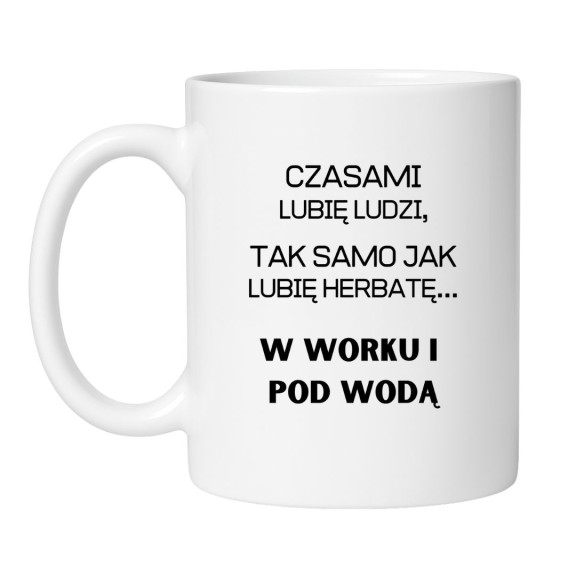 Kubek biały 330 ml z napisem – śmieszny prezent dla osoby z dystansem