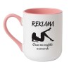 Elegancki kubek biało-różowy 330 ml z napisem na imprezę dla dorosłych
