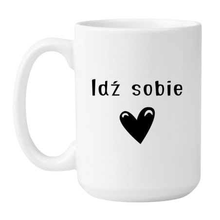 Kubek biały z ironicznym nadrukiem – idealny do biura