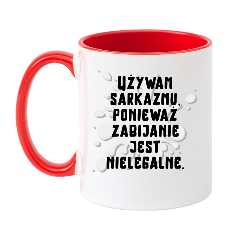 Śmieszny kubek z nadrukiem dla osób z ciętym językiem