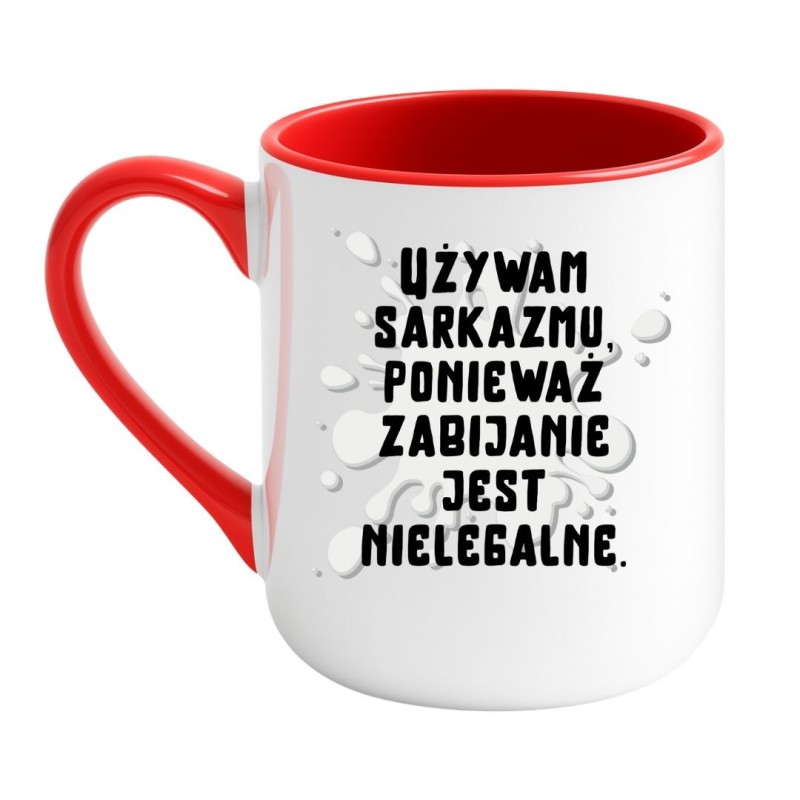 Śmieszny kubek z napisem idealny na urodziny lub święta