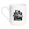 Elegancki kubek biały 330 ml z tekstem „I’m not old, I’m a classic” i motywem retro.