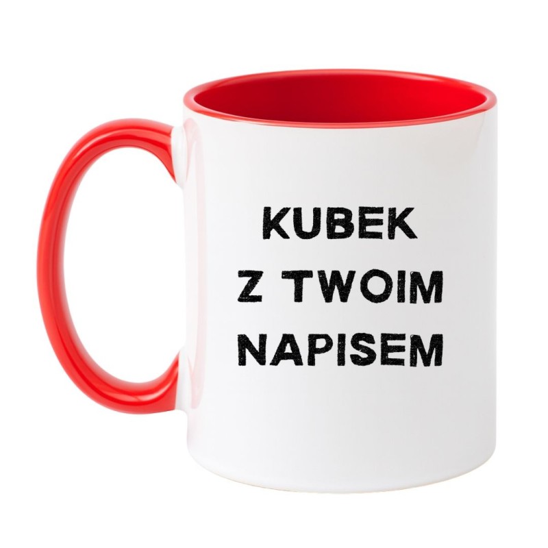 Kubek z czcionką stemplowaną – unikalny design, śmieszny prezent