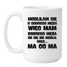 Kubek elegancki biały 450 ml z napisem
