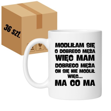 Kubek biały 330 ml z nadrukiem – zestaw 36 sztuk HURT, oferta dla sklepów online i firm, praktyczny wybór na co dzień.