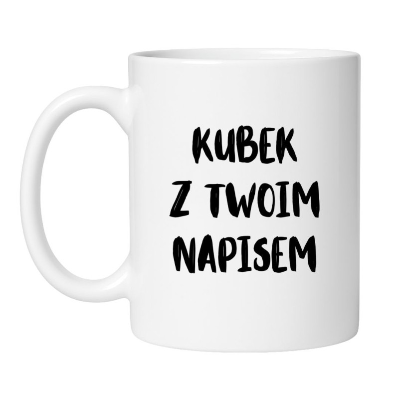 Personalizowany kubek biały – designerski nadruk, śmieszny prezent z humorem