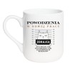 Kubek elegancki biały 330 ml z żartobliwym motywem – idealny dla współpracownika odchodzącego z firmy.