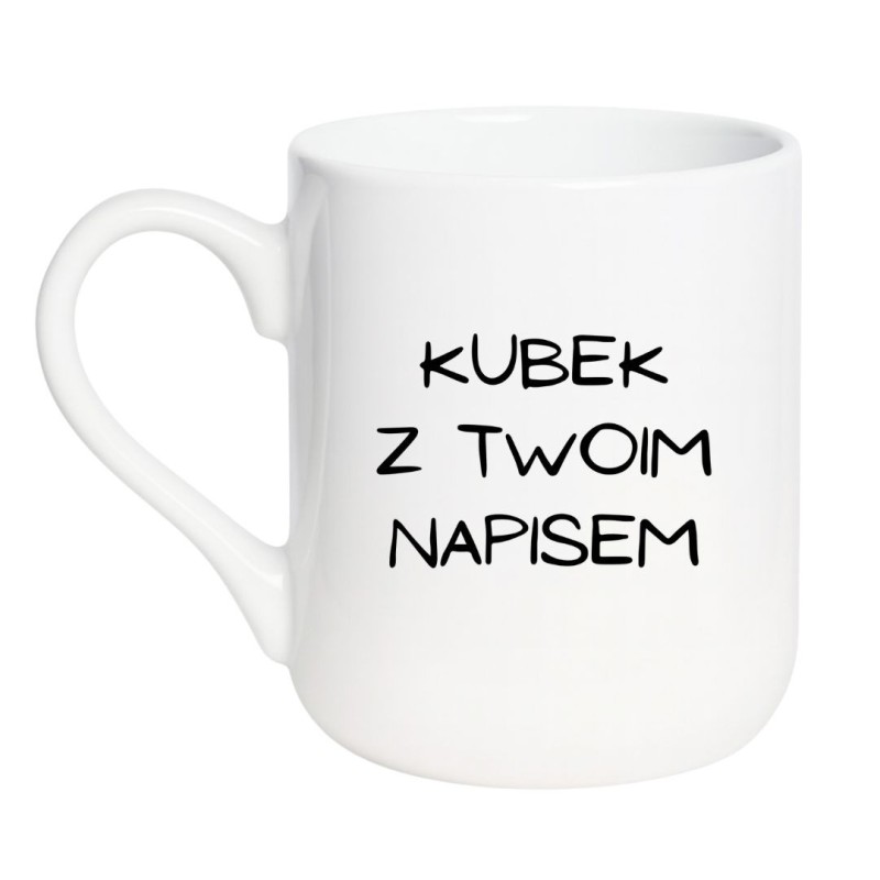 Kubek z napisem – prosty design, idealny prezent dla znajomych