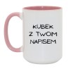 Kubek biały z napisem – personalizowany prezent, kup teraz