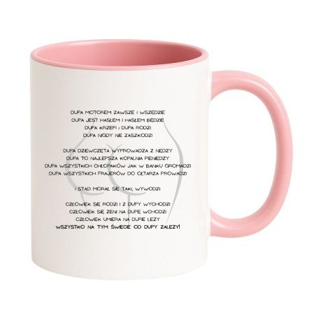 Kubek z wierszem Oda do Dupy – klasyka bez cenzury, literacki hit