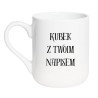 Kubek personalizowany – zrób własny napis w eleganckiej czcionce