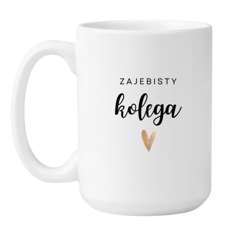 Kubek duży biały 450 ml z napisem – kubek dla kolegi z zabawnym motywem, must-have do biura.