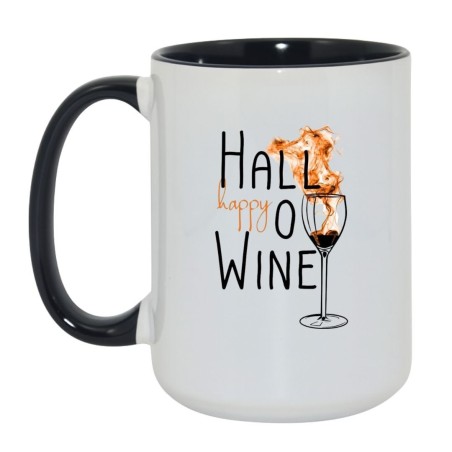 Kubek Halloweenowy z winem – zabawny nadruk