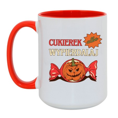 Kubek z motywem cukierka – Halloween prezent