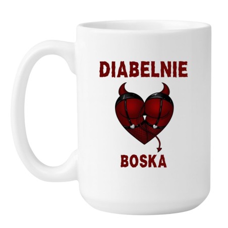 Duży kubek z motywem diablicy – kobiecy humor