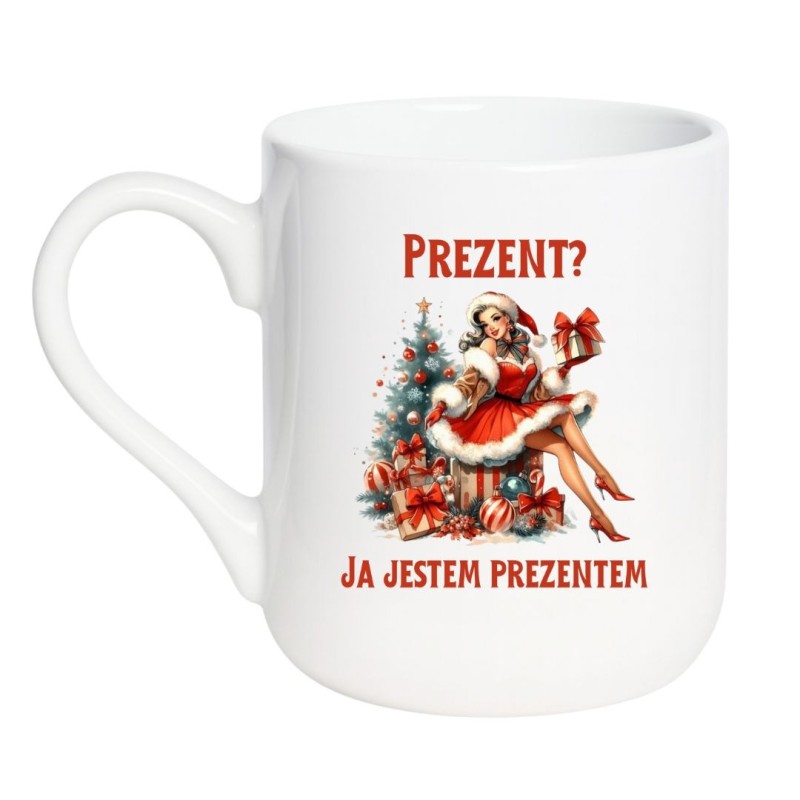 Kubek z pin-up dziewczyną – prezent świąteczny