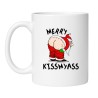 Kubek z Mikołajem pokazującym pupę – humor świąteczny