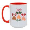 Kubek Jingle Balls – biało czerwony 450 ml