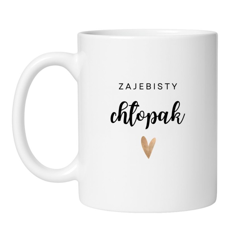 Śmieszny kubek biały 330 ml z nadrukiem – humorystyczny wzór dla chłopaka, idealny do biura.