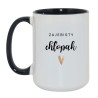 Kubek duży biało-czarny 450 ml z napisem – kubek dla chłopaka z nadrukiem, idealny do herbaty.