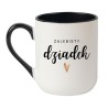 Kubek elegancki biało-czarny 330 ml z napisem – elegancki kubek z nadrukiem dla dziadka, świetny prezent.