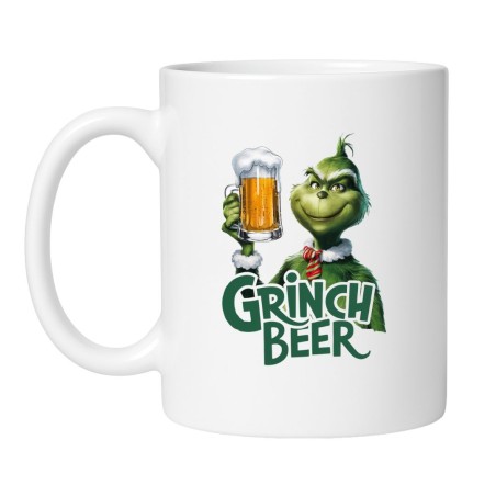 Kubek z napisem Grinch Beer prezent dla dorosłych z humorem