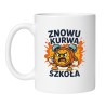 Śmieszny kubek biały 330 ml z wulgarnym nadrukiem – kubek z humorystycznym motywem, must-have dla kawoszy.