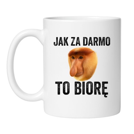 Śmieszny kubek biały 330 ml z humorystycznym nadrukiem – idealny gadżet do biura lub na prezent.
