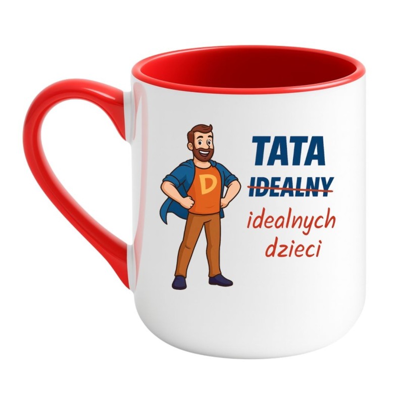 Kubek elegancki biało-czerwony 330 ml z nadrukiem – humorystyczny kubek z napisem, sprawdź bestseller.