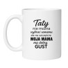 Śmieszny kubek biały 330 ml z nadrukiem – zabawny kubek dla ojca, must-have na Dzień Taty.