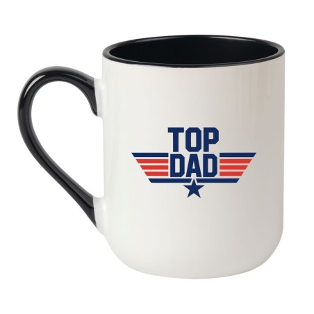 Kubek elegancki biało-czarny 330 ml z motywem Top Dad – sprawdź bestseller