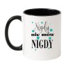 Kubek biało-czarny 330 ml z motywacyjnym wzorem gwiazd – sprawdź bestseller