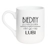 Kubek elegancki biały 330 ml z motywem poniedziałku – śmieszny gadżet do pracy